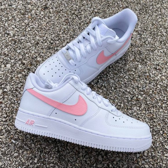 Nike Air Force 1 Custom Low Pink Swoosh Casual Shoes Men Women Kids Sizes main image 4